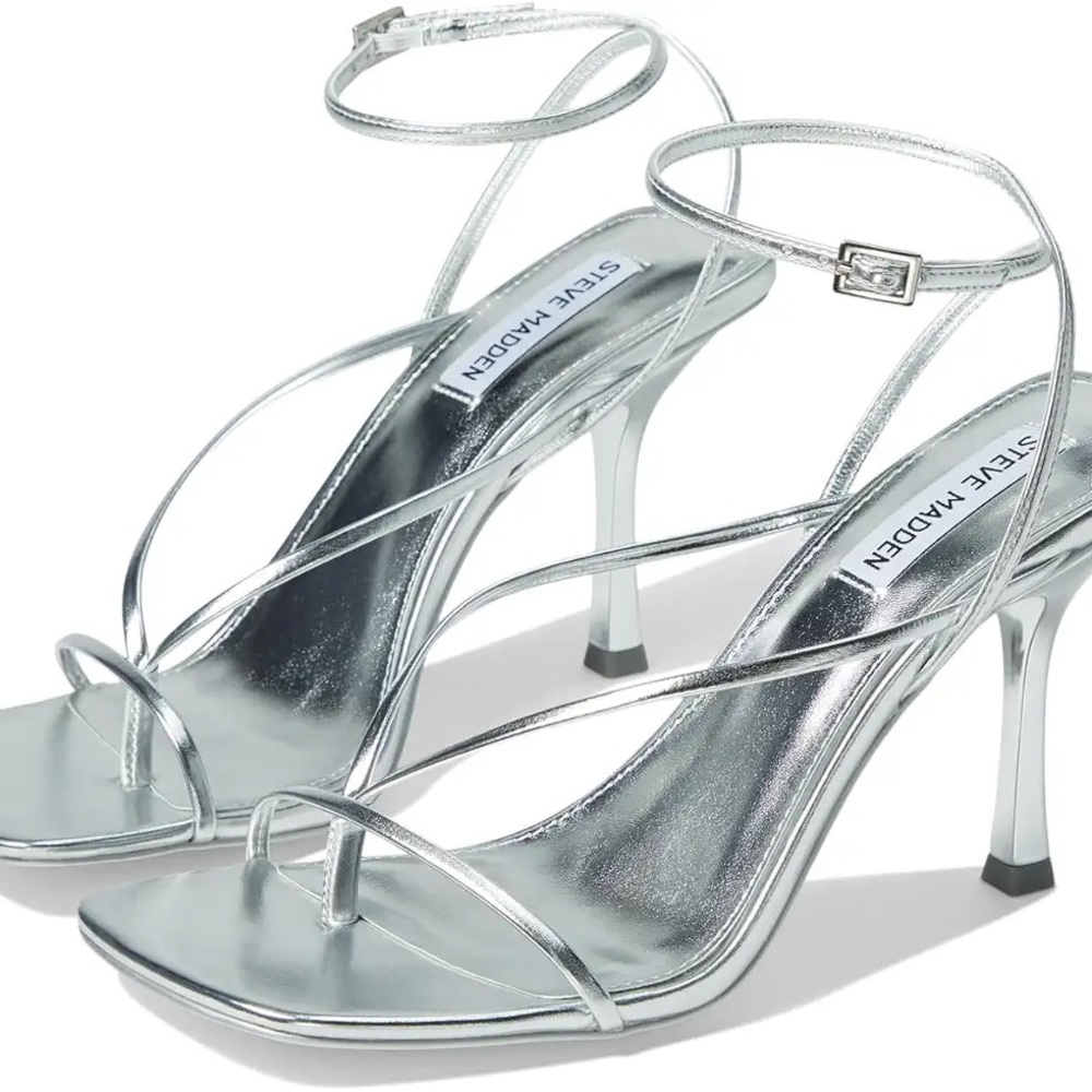 Steve Madden silver heel